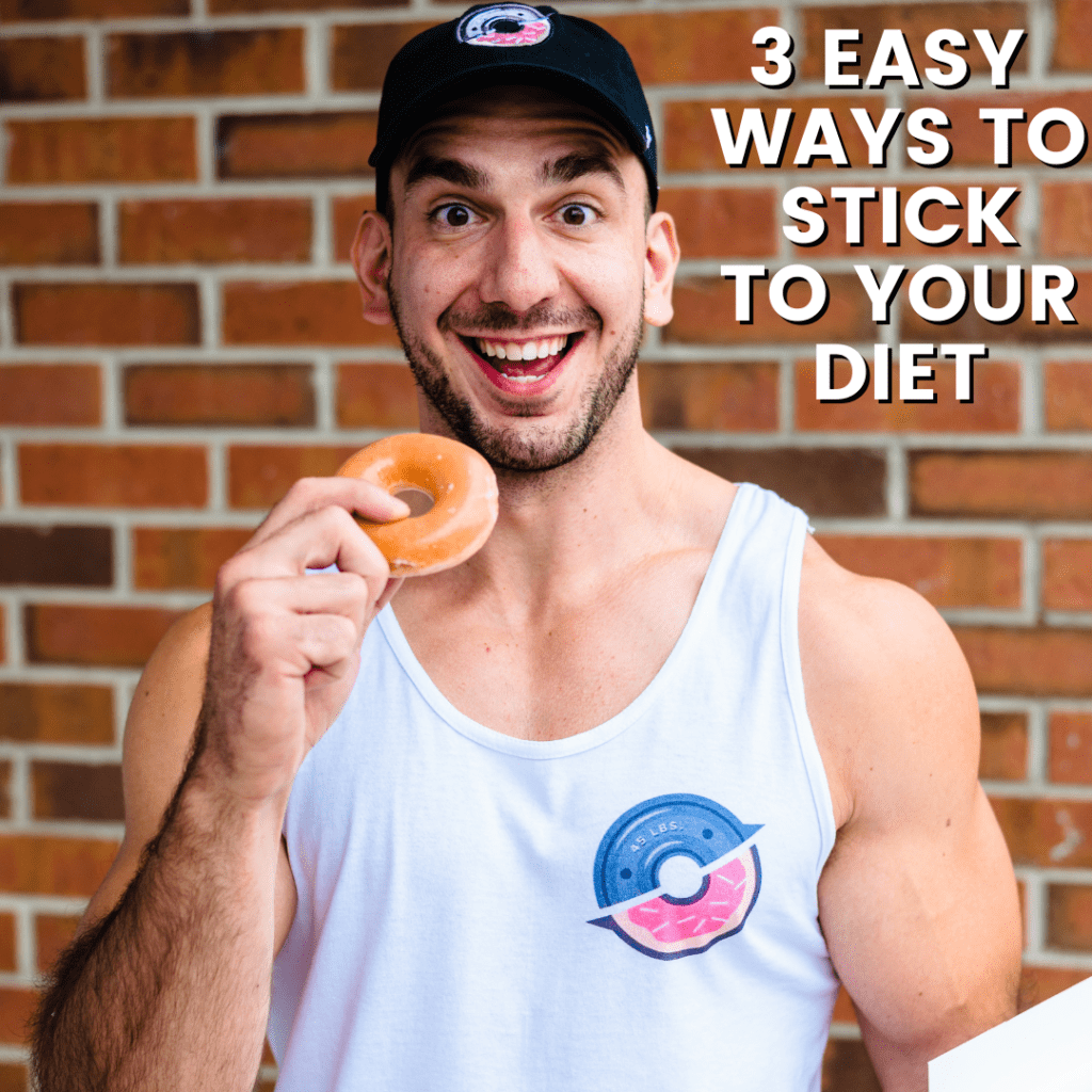 eating a donut and talking about dieting